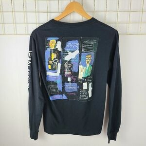 Jean-Michel Basquiat Graphic Long Sleeve Black T-Shirt